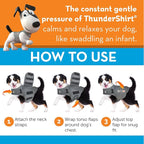 ThunderShirt for Dogs Calming Anxiety Vest, Medium, Heather Gray | Skin-Friendly Dog Anxiety Shirt, Helps Reduce Stress from Thunder, Fireworks & Travel