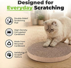 Catify Spin n' Scratch Cat Scratch Pad Refill - Round, 3-Pack | Corrugated Cardboard, Double Sided Cat Scratching Pad, Indoor Furniture Protector, Durable, For Kittens and Cats,