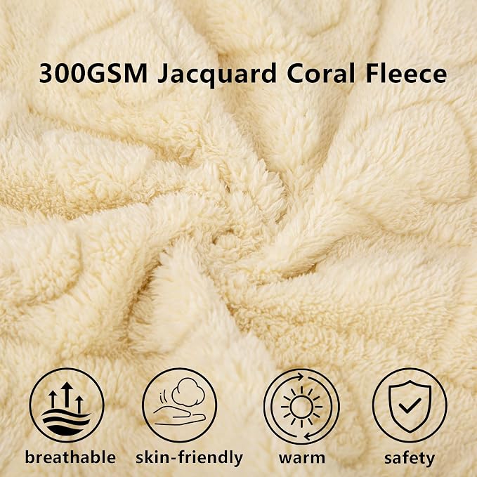gogobunny Pet Blanket for Dogs Cats, 300GSM Ultra Soft Coral Fleece Blanket, Washable Small Dog Cat Blanket, Calming Crate Mat, Furniture Protector for Couch Bed Car Seat, Beige, 25x35IN