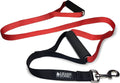 Leash Boss Original - Heavy Duty Dog Leash for Large Dogs - No Pull Double Handle Training Lead for Walking Big Dogs - Dog Leashes with Padded Handle for Control and Safety (Classic Red)