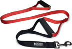 Leash Boss Original - Heavy Duty Dog Leash for Large Dogs - No Pull Double Handle Training Lead for Walking Big Dogs - Dog Leashes with Padded Handle for Control and Safety (Classic Red)