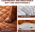 Couch Cover for Dogs Washable,Anti-Slip Back Cat Mat Pet Pad Blanket for Furniture Protector,Fuzzy Pet Sofa Cover for 3 Cushion Couch Sofa Pets Friendly (Curry, 1pc/27.6"x59"/Seat Cover)