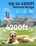 Dog Shock Collar - 4200FT Dog Training Collar with Remote for 5-120lbs Small Medium Large Dogs, IPX8 Waterproof E Collar with 4 Training Modes, Security Lock, Rechargeable Shock Collar Pink