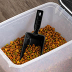 IRIS USA Dog Food Container & Slow Feeder Bowl, Up to 30 lbs, Black | Includes 2-Cup Sccop & Wheels, Airtight Seal, BPA-Free, Bird Seed, Cat food, Cat Litter, Treats, Short Snout Bowl