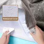 EHEYCIGA Orthopedic Dog Beds Large Sized Dog, Waterproof Washable Pet Bed | Non-Slip Bottom and Egg-Crate Memory Foam Dog Couch Bed with Washable Removable Cover, Grey