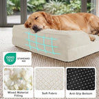 INVENHO Orthopedic Large Dog Bed, Washable Waterproof, Egg-Crate Foam Dog Couch Bed with Washable Removable Cover, Waterproof Lining and Nonskid Bottom