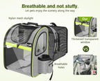 pecute Cat Backpack Expandable, Cat Carrier Backpack with Acrylic Window | Durable Oxford Cloth, Lockable Zipper,Use for Pet Under 11 lbs to Travel