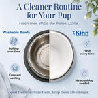 Kinn Kleanbowl Disposable Dog Food Bowls, 8 oz, Pack of 50 | Frame System Refills, Use for Travel, Boarding, or Crate, Compostable, No Plastic, Leakproof