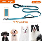 Twoear 6FT 1IN Heavy Duty Dog Leash for Large Dogs with 2 Padded Handles | Traffic Handle Extra Control, Auto Lock Hook, Strong Reflective Walking Leash for Night Safety, Medium and Large Breeds,Blue