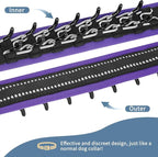 Mayerzon Martingale No Pull Collar for Medium Large Dogs | Purple Trim, L | Patented Anti Pull Dog Collar with Buckle for Walking Training, Neoprene Padding, Reflective Stitching, Adjustable, Sturdy