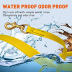 Viper Biothane K9 Working Dog Leash Waterproof Lead for Tracking Training Schutzhund Odor-Proof Long Line with Solid Brass Snap for Puppy Medium and Large Dogs, 20ft Lemon Yellow