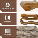 Cat Scratcher, 2 in 1 Cardboard Cat Scratchers for Indoor Cats Scratch Pad | Pet Cat Supplies for Scraching & Napping & Hiding, as Scratching Post Couch Lounger Bed Furniture Protector, XLarge 34.2 Inch