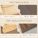 100% Sisal Large Cat Scratcher Bed, Comfy Chaise Lounge for Cats | Rest/Scratch/Play, Protects Furniture, Durable, Horizontal, No-Mess
