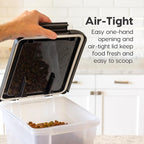 IRIS USA Dog Food Storage Container, 2-Pack, Up to 10 lbs, Black | Made in USA, Stacklable Design, Airtight Seal, BPA-Free, Bird Seed, Cat food, Treats, Multi-Pet Use