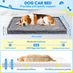 Loiion Dog Car Bed, Non-Slip Backseat Extender Pet Mat 50"x24.6" | Removable, Washable Dog Bed With Waterproof Liner Protects Car Seats, Anti-Slip Travel Bed For Dogs