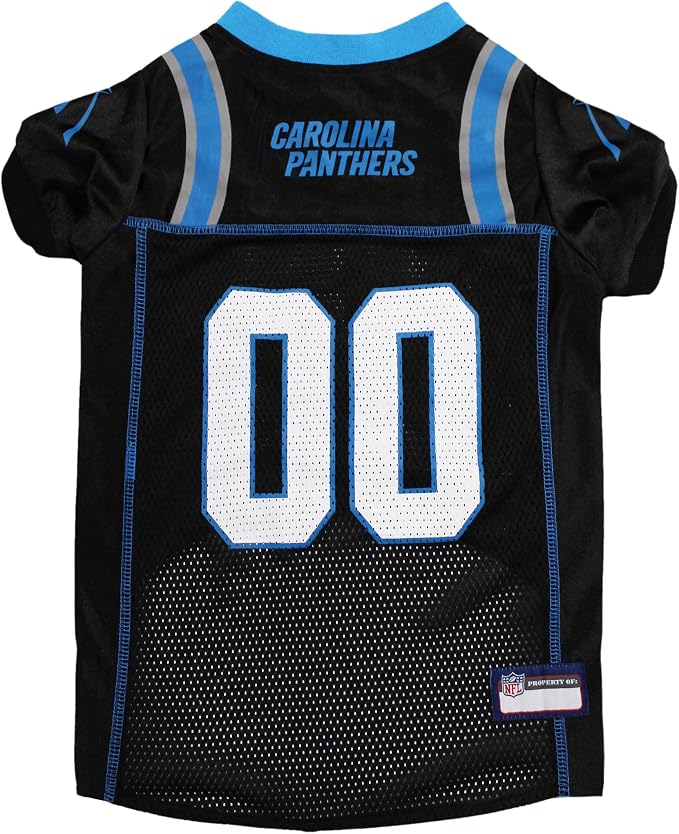 Pets First NFL NFC South Mesh Jersey for Dogs, Medium, Carolina Panthers