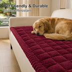 Smiry Couch Cover for Dogs, Non Slip Fuzzy Pet Sofa Covers Washable | Sofa Slipcovers for 2-3 Cushion Couch, Soft Thick Furniture Protector for Cats Dogs, Against Fur, Dirt, Scratch (27.6"x59")