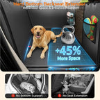 URPOWER PU Leather Back Seat Extender for Dogs, Hard Bottom Dog Seat Cover | Supports 550 lbs, Stable 3-Panel Hard Bottom, Added High-Density Foam for Comfort, Waterproof 900D Oxford, 45% More Space