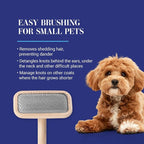Chris Christensen Mark II Slicker Brush for Dogs, 12mm Pins, Groom Like a Pro, Handcrafted Lightweight Beechwood Ergonomic Handle, Stainless Steel Pins, A5II Small. Made in Germany.