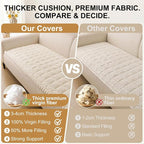 Smiry Couch Cover for Dogs, Non Slip Fuzzy Pet Sofa Arm Covers Washable | Sofa Slipcovers for Armrest & Backrest, Soft Thick Furniture Protector for Cats Dogs, Against Fur, Dirt (35.4"x35.4")