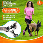 SparklyPets - Hands Free Dog Leash with Reflective Stitches - Waist Leash for Medium & Large Dogs Walking, Hiking, Training, Jogging, Canicross, Running
