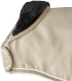 Pet Passion Breeze II - The Windbreaker, Water Resistant Pet Raincoat, Vegan Fur and Lined Pet Jacket for Small, Medium, Large Dogs, Khaki, XX-Large (70-110 lbs)