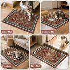 Unicorn Catcher 33"x22" Cat Litter Mat Non-Slip Washable Litter Box Mat | High-Density PVC Litter Catcher Mat Efficiently Traps Scattered Litter From Paws To Keep Floors Clean