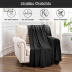 Chair Cover Cat Scratch Proof Recliner Chair Covers, Oversized Armchair Sofa Covers Washable Sofa Slipcover for Single Couch, Soft Small Couch Slipcover for Pets Dogs, 71" x 91", Black