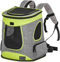 Petsfit Pet Backpack Carrier Easy-Fit Dog Travel Backpack Carrier for Hiking Walking Cycling Suitable for Small Medium Dogs Cats and Rabbits up to 22 Pounds, Green | 13.5 x 12.5 x 17.5 in; reinforced frame, 600D Oxford, 4 mesh panels, lockable zippers,...