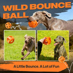 Fida Natural Rubber Dog Balls for Aggressive Chewers, Durable Dog Chew Toys for Large Dogs, Interactive Fetch & Tug of War Toys for Medium Large Breed Non-Toxic Dish Washable,4.5 * 4.5"