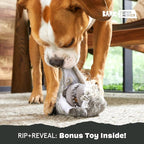 BarkBox Hare Raiser Super Chewer - 2-in-1 - Toy for Medium to Large Dogs | Durable Dog Toy for Aggressive Chewers - Plush