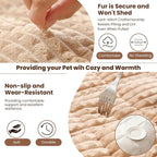 Couch Cover for Dogs Washable, Couch Covers for 3 Cushion Sofa Pet Friendly, Fuzzy Pet Couch Cushion Covers for Dog, Non Slip, Thick, Soft for Sofa Protector (Camel, 27.6" x 82.7"/70 x 210cm)