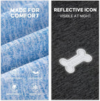 KYEESE 2Pack Dog Shirt, Lightweight Sun Protection Sleeveless Dog T Shirts for Small Dogs Boy, Breathable Pet Reflective Tank Top Summer Dogs Clothes for Outdoor Walking, Grey+Light Blue, M