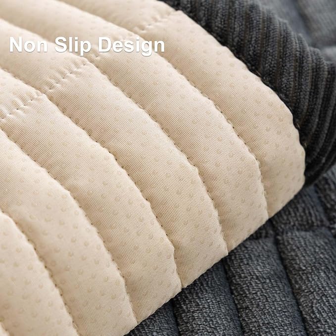 Velvet Washable Dog Couch Cover, Non-Slip Waterproof Pet Sofa Protector for Cushion Sectional, L-Shaped Sofa & Loveseat, Machine Washable(1PC/27.6"x27.6",Dark Grey)