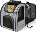 pecute Cat Backpack Expandable, Cat Carrier Backpack with Breathable Window | Durable Oxford Cloth, Lockable Zipper,Use for Pet Under 11 lbs to Travel