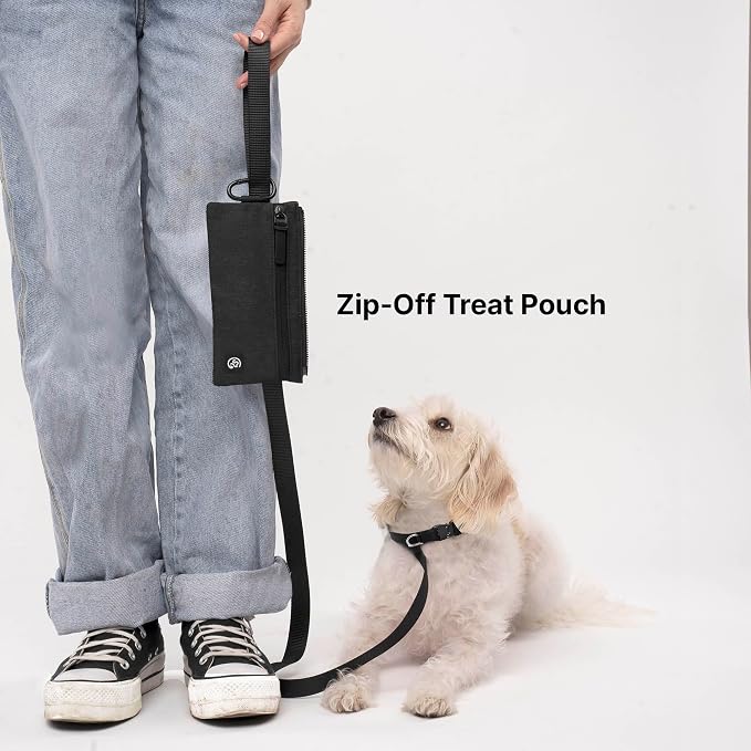 Cleverpup Porter 2-in-1 Dog Gear Backpack – Premium Dog Travel Bag with 10 Pockets, Zip-Off Treat Pouch, Leash Clip, Waterproof Pockets & Water Bottle Holder – Weekend, Hiking, Camping, Graphite