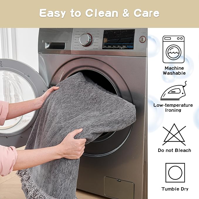 MYSKY HOME Couch Cover for Sofa Couch Covers for Pets, Non Slip Dogs Furniture Protector with Tassels for Living Room Non Slip Washable Furniture Protector Cover for Pet, Cat, 91"x118", Dark Grey