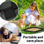 Tessco for you 3 Pcs Kitten Litter Box Shallow Low Entry Open Cat Litter Box Waterproof Plastic Small Rabbit Pan Tray Travel Toilet for Senior Cat Kitten Training(Black,15.1 x 12 x 1.4 Inch)
