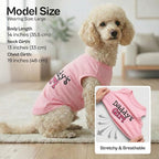 Parisian Pet 2 Pack Dog Shirts – 100% Cotton Shirts for Large Dogs – Sleeveless I Love My Daddy & Daddy’s Girl Dog Clothes – Breathable Summer Pet Apparel - Stretchy and Stylish T Shirts for Dogs