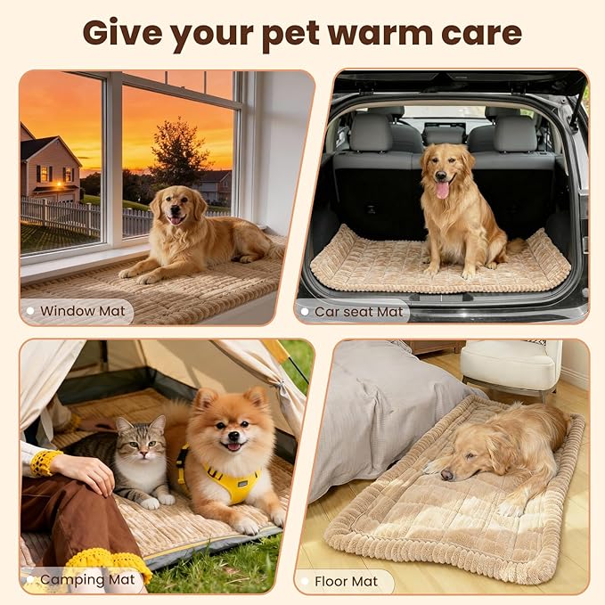 Couch Cover for Dogs Washable, Non Slip Couch Covers for Sofa Pet Friendly, Couch Cushion Covers for Dog, Thick, Soft for Sofa Protector (Camel, 27.6" x 59"/70 x 150cm)