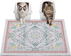 Glittme Cat Litter Mat, 33"x22" Non-Slip Washable Trapping Mat for Cats | Litter Trapping Mat With Thick PVC Coil To Catch Scatter, Soft On Paws And Waterproof Bottom To Protect Floors