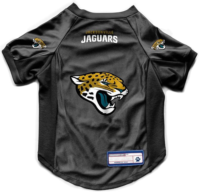 Littlearth NFL Jacksonville Jaguars Stretch Pet Jersey, Team Color, Large