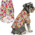 Parisian Pet Floral Dog Shirt - Cotton Clothes for Large Dogs - Stylish Dog Beach Outfit - Lightweight and Soft Puppy Clothes - Trendy Camp Tshirts for Dogs - Comfortable Summer Vacation Pet Apparel