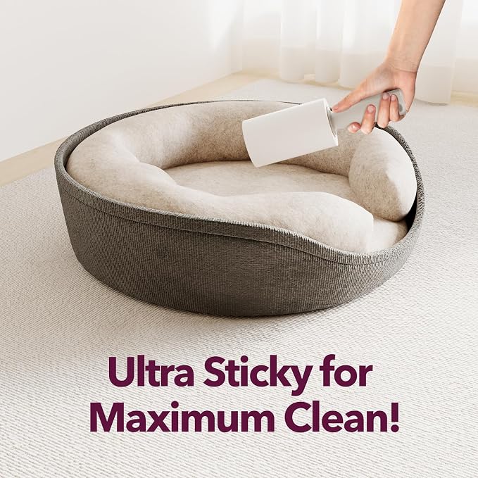 Lint Rollers for Pet Hair Extra Sticky, 880 Sheets Mega Value Set Lint Roller with 4 Upgraded Handles, 8 Rollers Portable Pet Lint Remover for Clothes, Furniture, Carpet, Dog & Cat Hair Removal