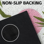Cat Litter Mat Litter Trapping Mat, 33"x22" Waterproof Urine Proof Litter Box Mat Catcher Mat Non-Slip Washable for Kitty Kitten, Pink