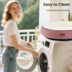 Love's cabin Round Donut Cat and Dog Cushion Bed, 30in Pet Bed for Medium or Large Dogs, Anti-Slip & Water-Resistant Bottom, Soft Durable Fabric Pet Beds, Washable Calming Cat Bed, Dusty Rose
