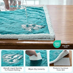 Pet Blankets for Cats - Waterproof Cat Blanket Washable - Sherpa Fleece Puppy Blanket, Soft Plush Reversible Throw Protector for Bed Couch Car Sofa, 25"X30", Teal