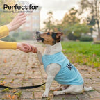 Parisian Pet Dog Shirt Mommy’s Boy Pet Shirt – 100% Cotton Shirts for Large Dogs – Blue Sleeveless Puppy Clothes – Lightweight and Breathable Dog Apparel – Boy Dogs Clothes - Stretchy Dog Shirt
