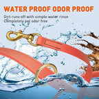 Viper Biothane K9 Working Dog Leash Waterproof Lead for Tracking Training Schutzhund Odor-Proof Long Line with Solid Brass Snap for Puppy Medium and Large Dogs 4ft, Coral