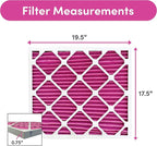 18x20x1 Air Filter by Colorfil | Color Changing Filters for Cat and Dog Odor | MERV 8 Furnace AC Filter for Pet Hair and Dust | 17.5"x19.5"x0.75" Exact Size | Pack of 6